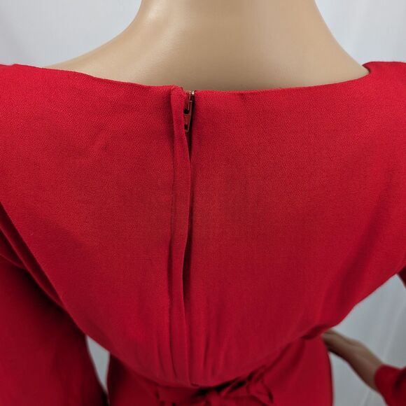 Vintage 1990s Frederick's of Hollywood Mini Dress Red Button Front Cut Out 11-12 - Picture 11 of 11